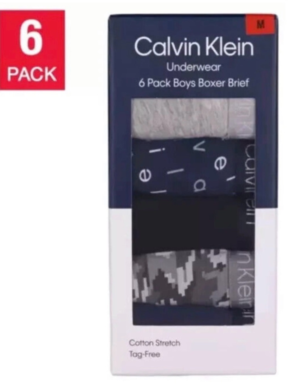 Calvin Klein Boys Boxer Brief Underwear, 6-pack